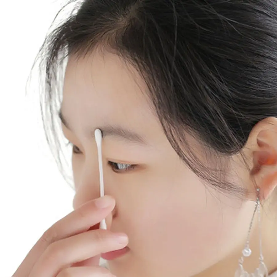 200pcs Double Head Bamboo Cotton Swabs Microbrush Ear Wood Sticks Reusable Cotton Swab Micro Brushes Ears Cleaning Care Tools