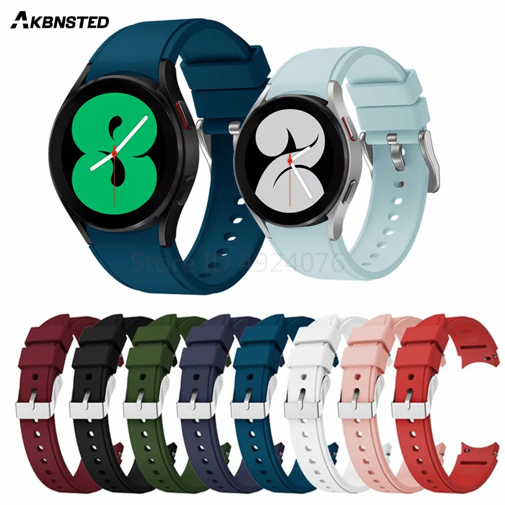 20mm Silicone Strap For Samsung Galaxy Watch 4 classic 42mm 46mm Sport