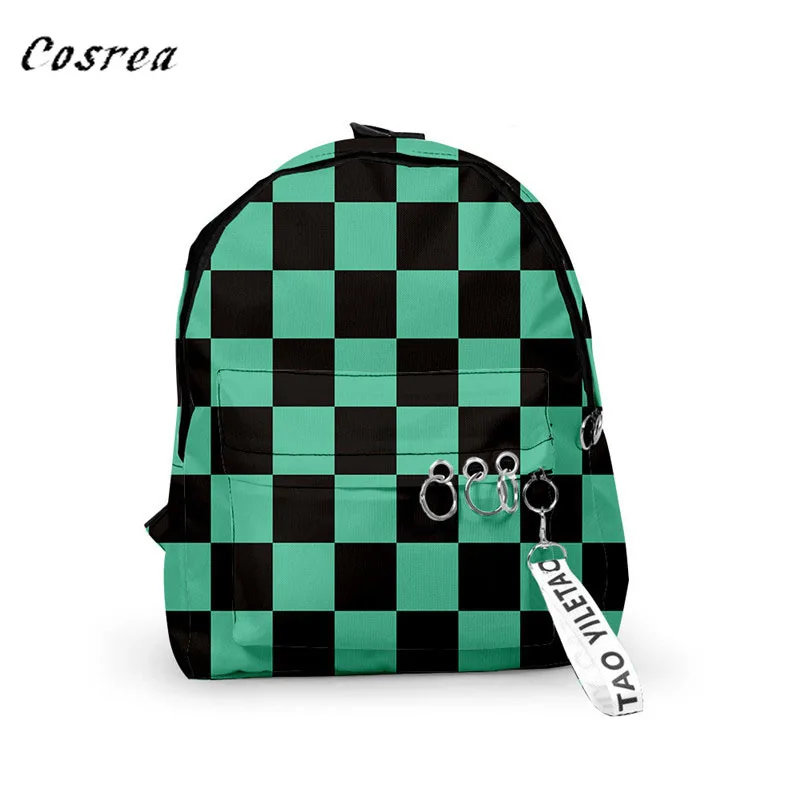 Demon Slayer: Kimetsu no Yaiba рюкзак Холщовая Сумка Kamado Tanjirou школьные сумки для девочек Mochila Feminina Nezuko сумка для ноутбука Косплей