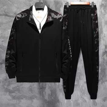 

Spring new men's sports suit 789xl plus fertilizer plus size fat guy 145 kg casual tide fat sweater sweater pants