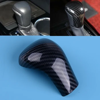 

beler Black ABS Carbon Fiber Style Interior Gear Lever Shift Knob Head Grip Cover Trim Fit For Toyota Corolla Hatchback 2019