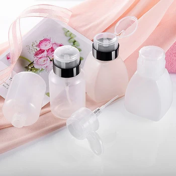 

1pcs Empty 250ml Nail Art Bottle Pumping Dispenser Split Bottle Cleanser Polish Remover Tool