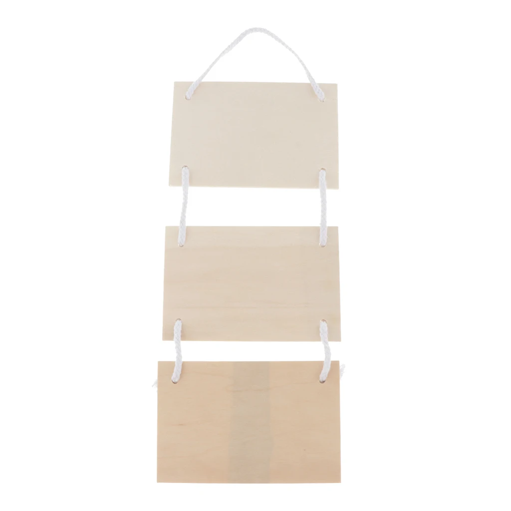 DIY Writing Painting Doodle Blank Plaque Wooden Sign Wall Hanging Art Crafts