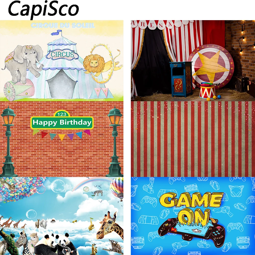 

Capisco кирпичная стена уличный фон 1st девочка или вечеринка для мальчика день рождение детского дня рождения Виниловый фон для фотосъемки в романтическом и фон для фотосъемки реквизит для студии