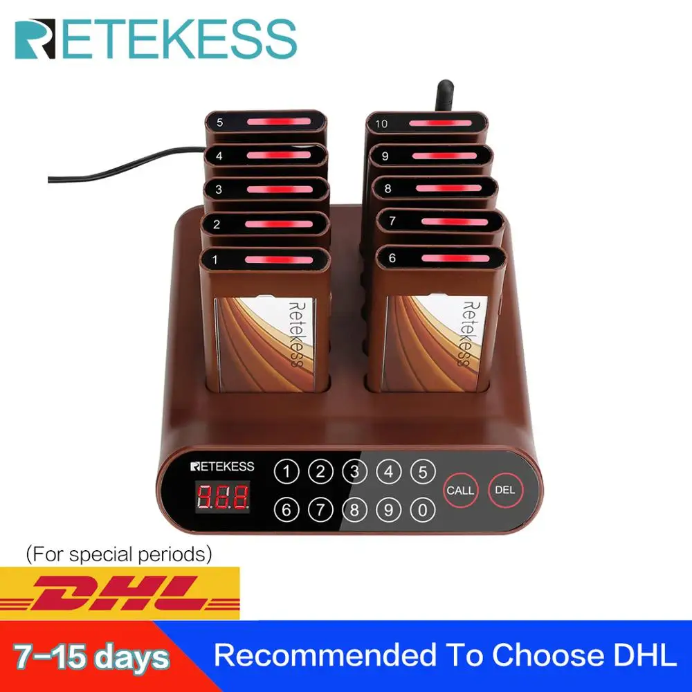 

RETEKESS T116A Cheapest Restaurant Pager Guest Pager System Calling System Wireless Paging Queue System For Restaurant Coffee