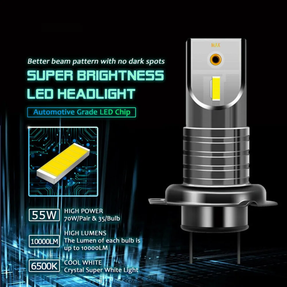 H7 CSP светодиодный фонарь Hi-Lo луч лампы комплект 6000K белый 110 Вт 20000LM супер яркий