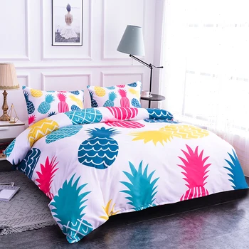 

Home textile bedding 3D printing pineapple,the symbol of inner sweetness, pursuit of perfection series quilt coverlet set