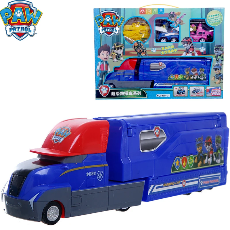 Paw Patrol набор игрушек большой грузовик транспортер Скай собака погоня собачий щенок игрушки Дети любимый подарок G60B