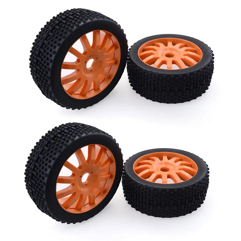

4Pcs 1/8 Buggy Off Road Tires Hex 17mm Wheels for 1:8 HSP Redcar Racing Losi HPI XTR Badlands Short Coruse Cars