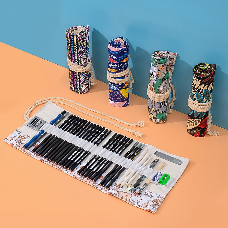 35PcsSketchPencilSetProfessionalWoodSketchingCharcoalPencils