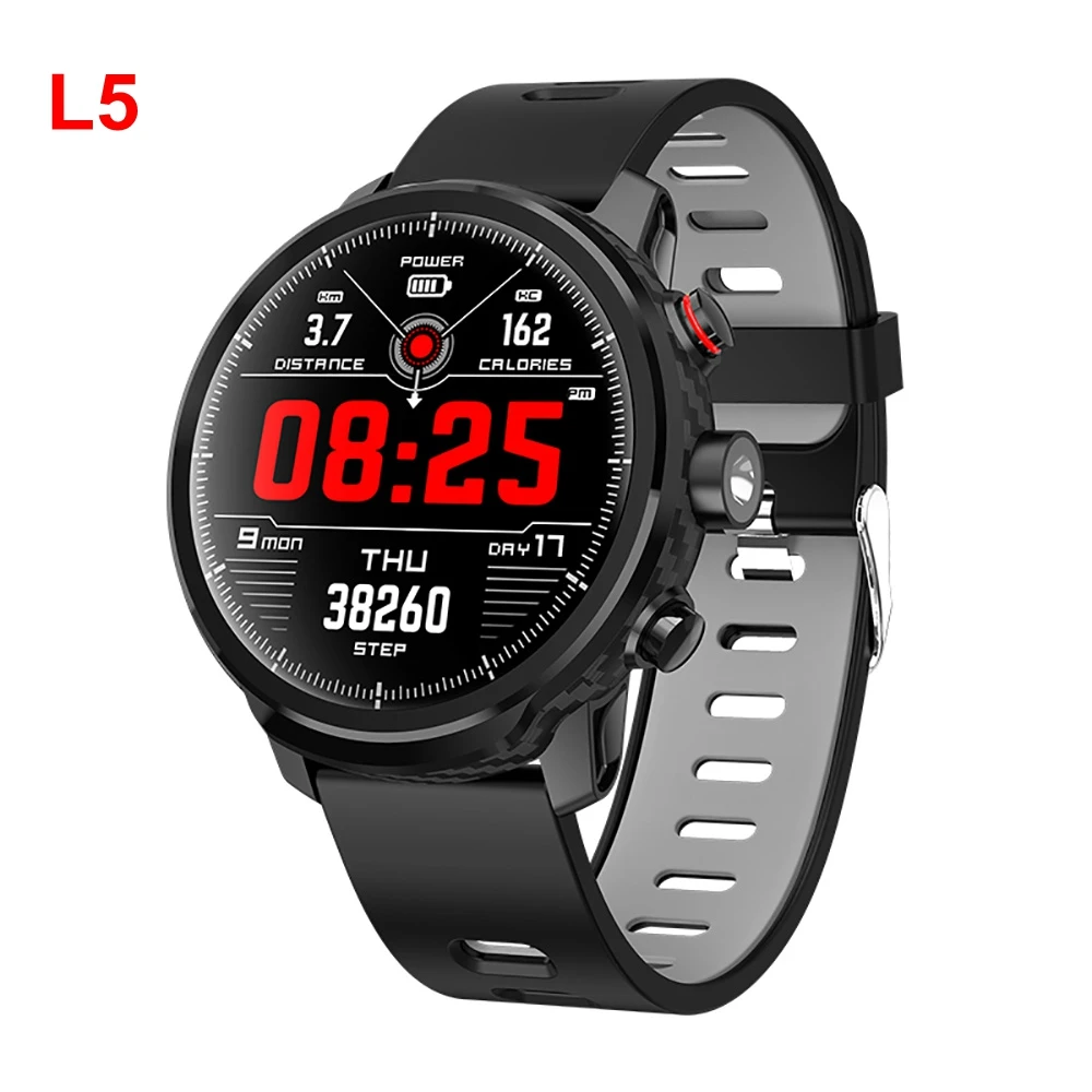 L5 black gray Новые L5 L8 L9 умные часы для мужчин IP68 водонепроницаемые Reloj Hombre с ЭКГ PPG кровяное давление сердечный ритм спортивные фитнес умные часы - Цвет: L5 black gray
