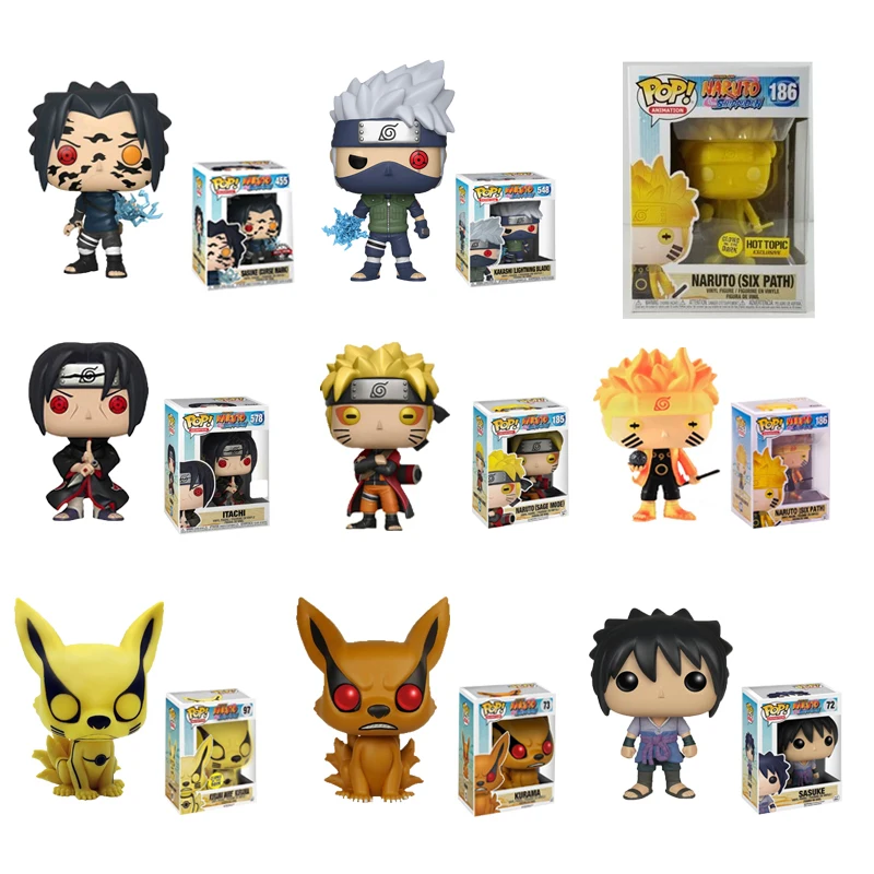 Наруто Funko POP Shippuden Sasuke проклейка Марк виниловые фигурки коллекционные модели