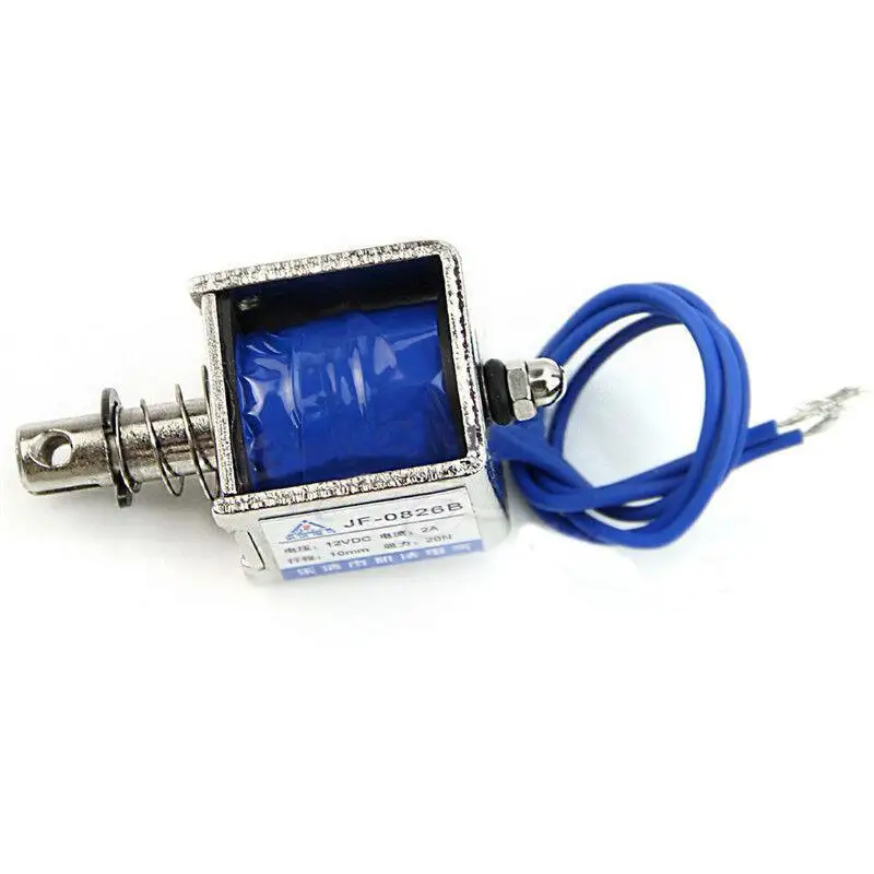 JF0826B 12 V/2A сброс 10 мм двухтактный линейный открытая рамка Электромагнит 20N