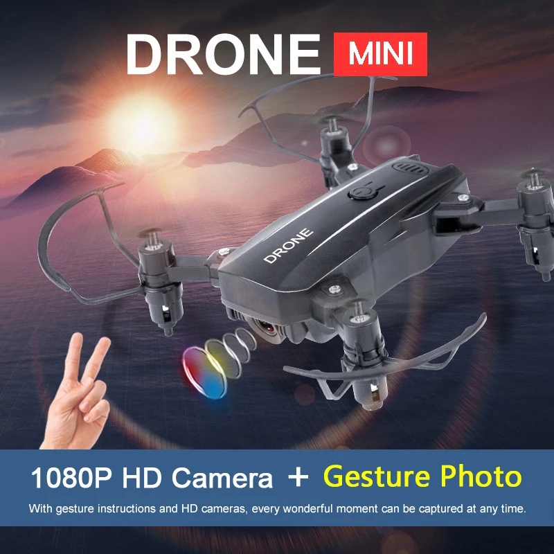 New WIFI FPV 1080p Camera altitude Hold mini drone Foldable altitude hold VR gesture control RC Quadcopter with 5mp camera