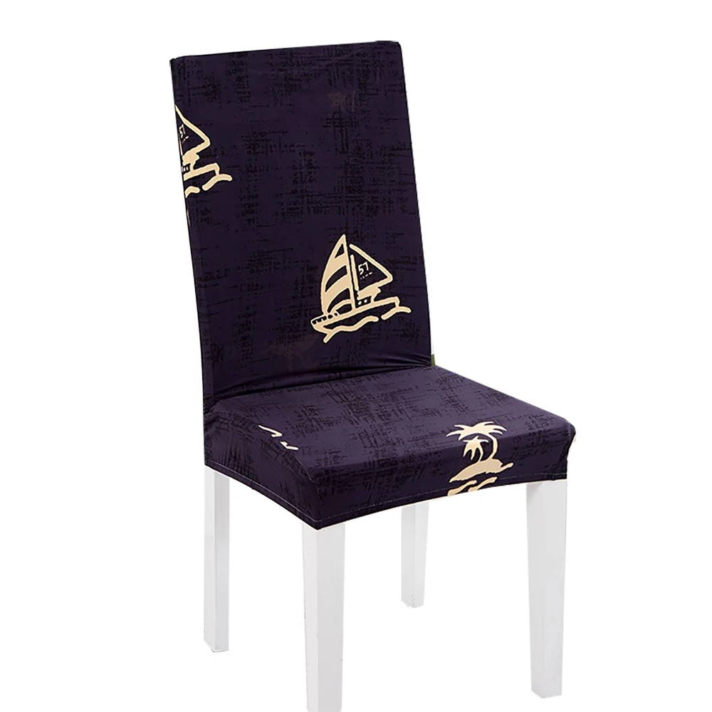 Lychee Christmas Elk Elastic Chair Cover Stretch Colorful Chair Covers For DIY Home Kitchen Wedding Birthday Party