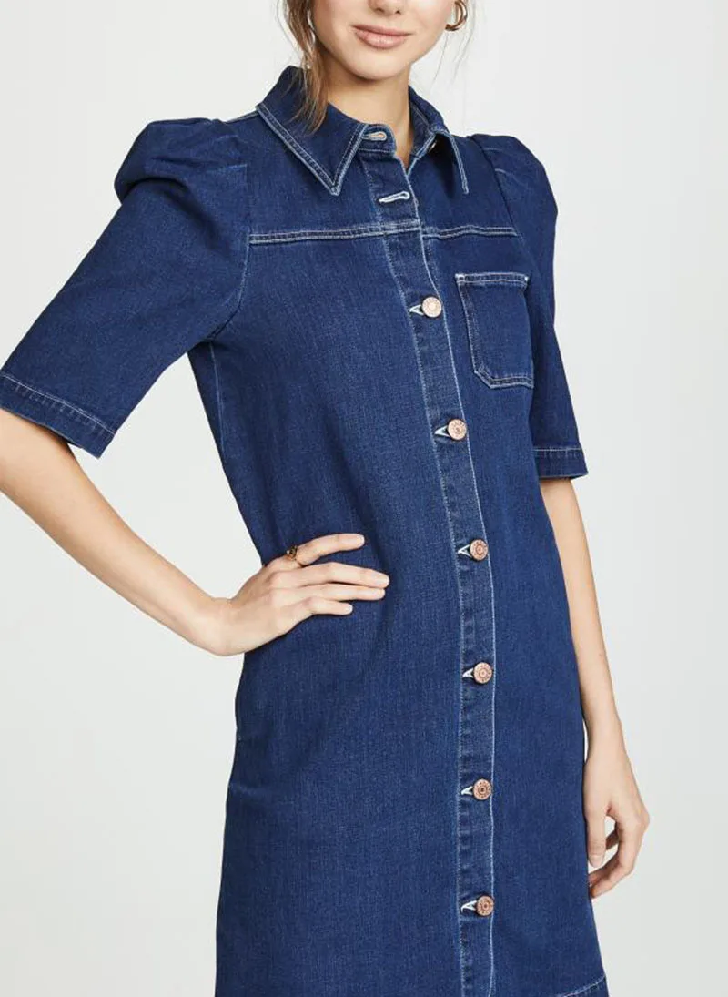 

Women Dress Soft and Comfort Straight Denim Dress