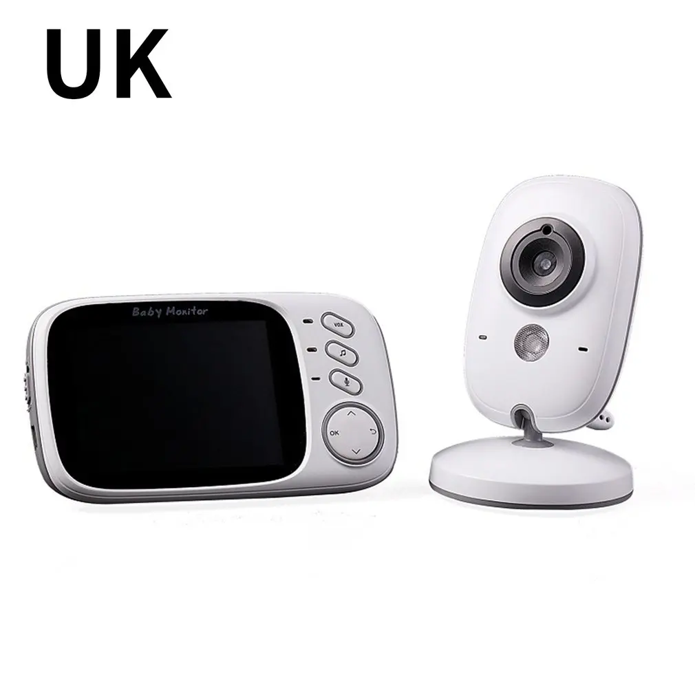 UK Plug Видео Видеоняни и радионяни VB603 2,4G Беспроводной 3,2 дюйма ЖК-дисплей 2 Way аудио-разговора Ночное видение видео Беспроводной цифровая ip-камера - Цвет: UK Plug