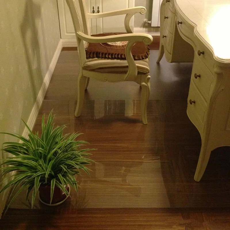 

QQPQGG 2019 Transparent Wood Floor Protection Mat PVC Plastic Floor Carpet Computer Seat Cover Protective Cover Carpets Carpet