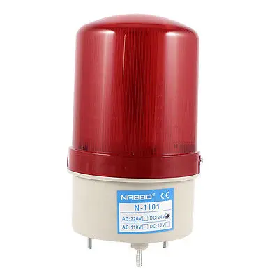 

Industrial DC 24V Red LED Blinking Rotating Warning Light Bulb Signal Tower Lamp