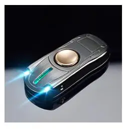 Бежевый Автомобильные электрические USB зажигалки, Непродуваемые USB перезаряжаемые аксессуары для курения, модель спортивного автомобиля, зажигалки для сигарет, подарок - Цвет: Бежевый