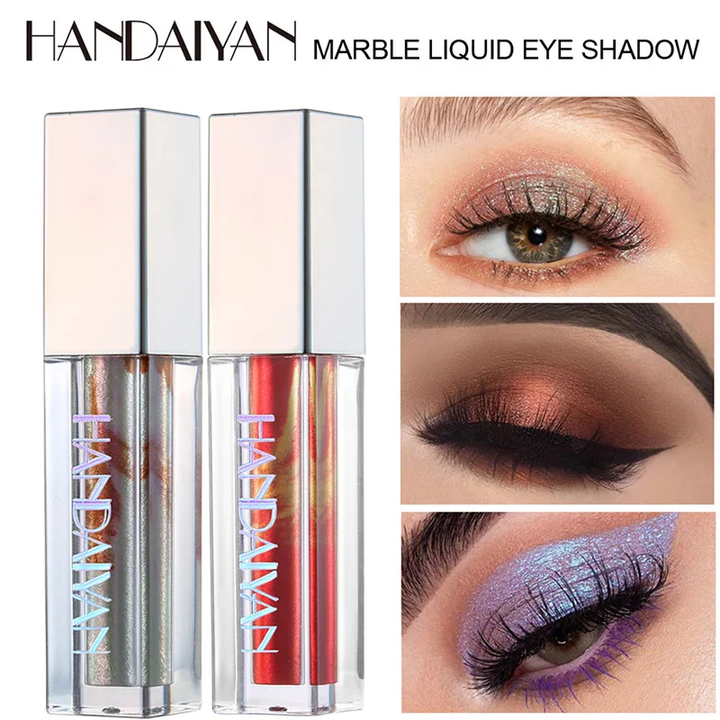 Горячая Распродажа жидкие тени для век макияж длительный сияющий блеск