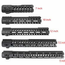 Fino livre float handguard keymod rifle scope montar para ar série arma com porca de aço
