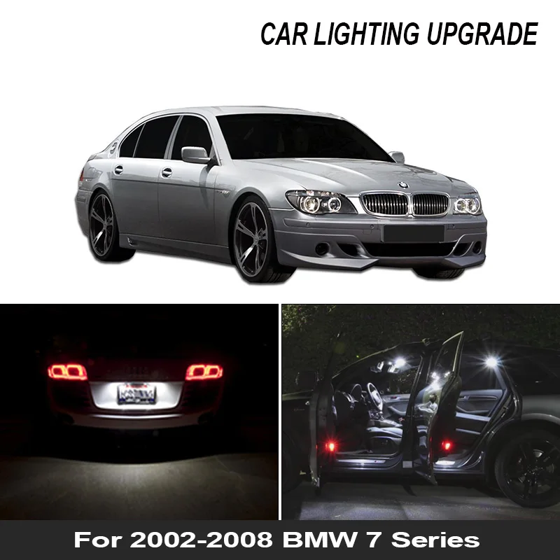 

16Pcs Canbus Car LED Light Bulbs Interior Kit For 2002-2008 BMW 7 Series E65 Error Free Map Dome Glove Box Light Car Styling
