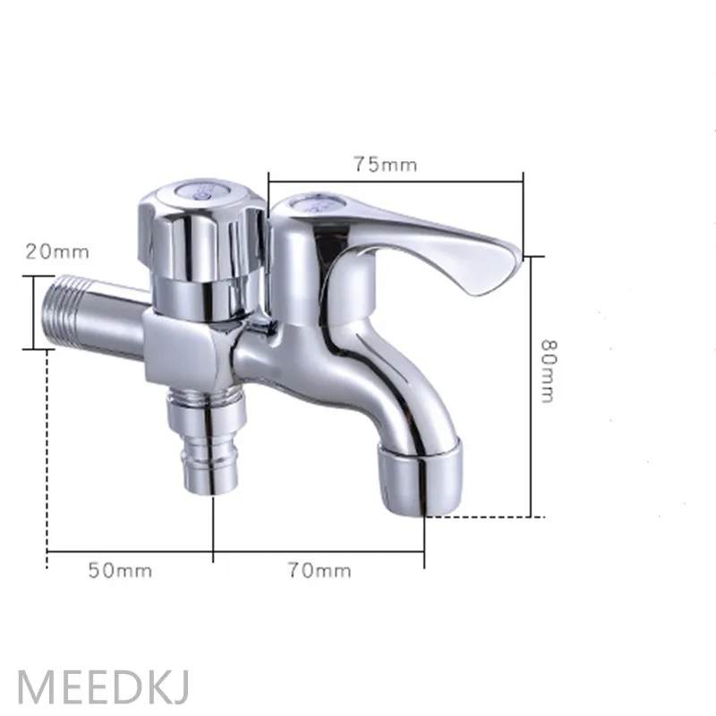1 шт. многофункциональный двойной кран для мытья воды один в и два из меди