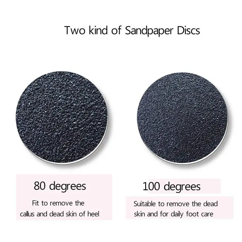 60 pcs Replacement Sandpaper Discs Pads For Electric Foot File Callus Remover Pedicure Tool