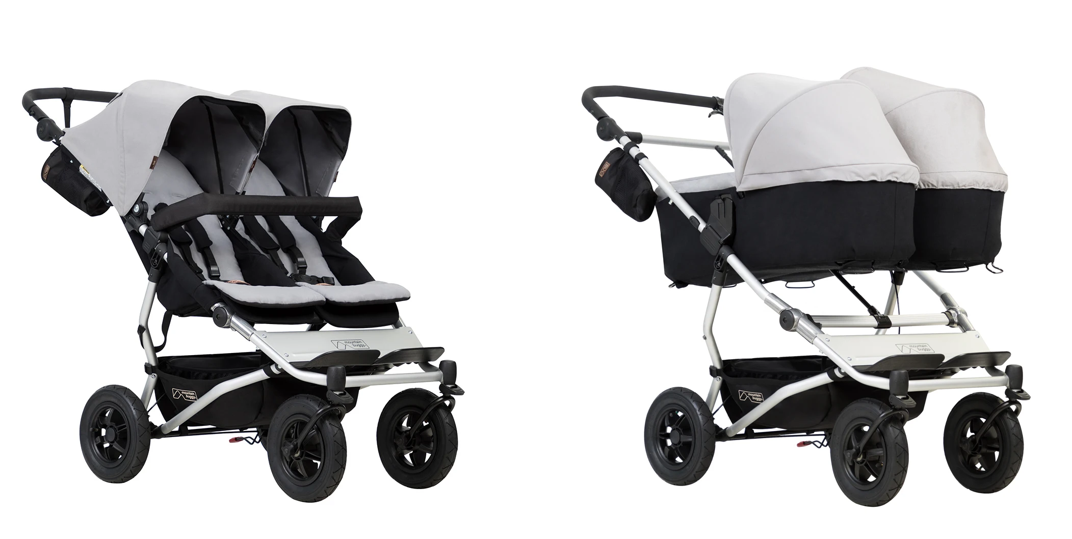 twins Mountain Buggy Duet Silver 