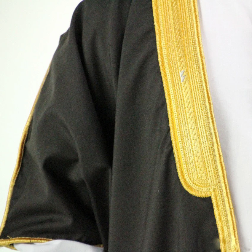 Muslim Embroidery Bachelor Islamic Clothing Men Kaftan Stage Speech Pakistan Abaya Graduation Jubba Thobe Long Coat Saudi Arabia