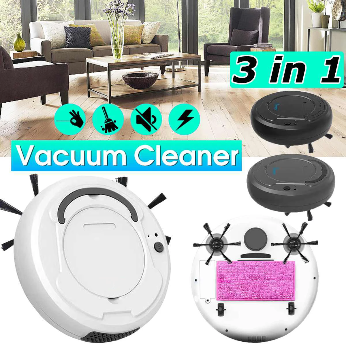 

Best Intelligent Automatic Rechargeable Clean Robot Sweeping Home Floor Hair Dirt Cleaning Dust Sweeper Robots Vacuum Cleaner