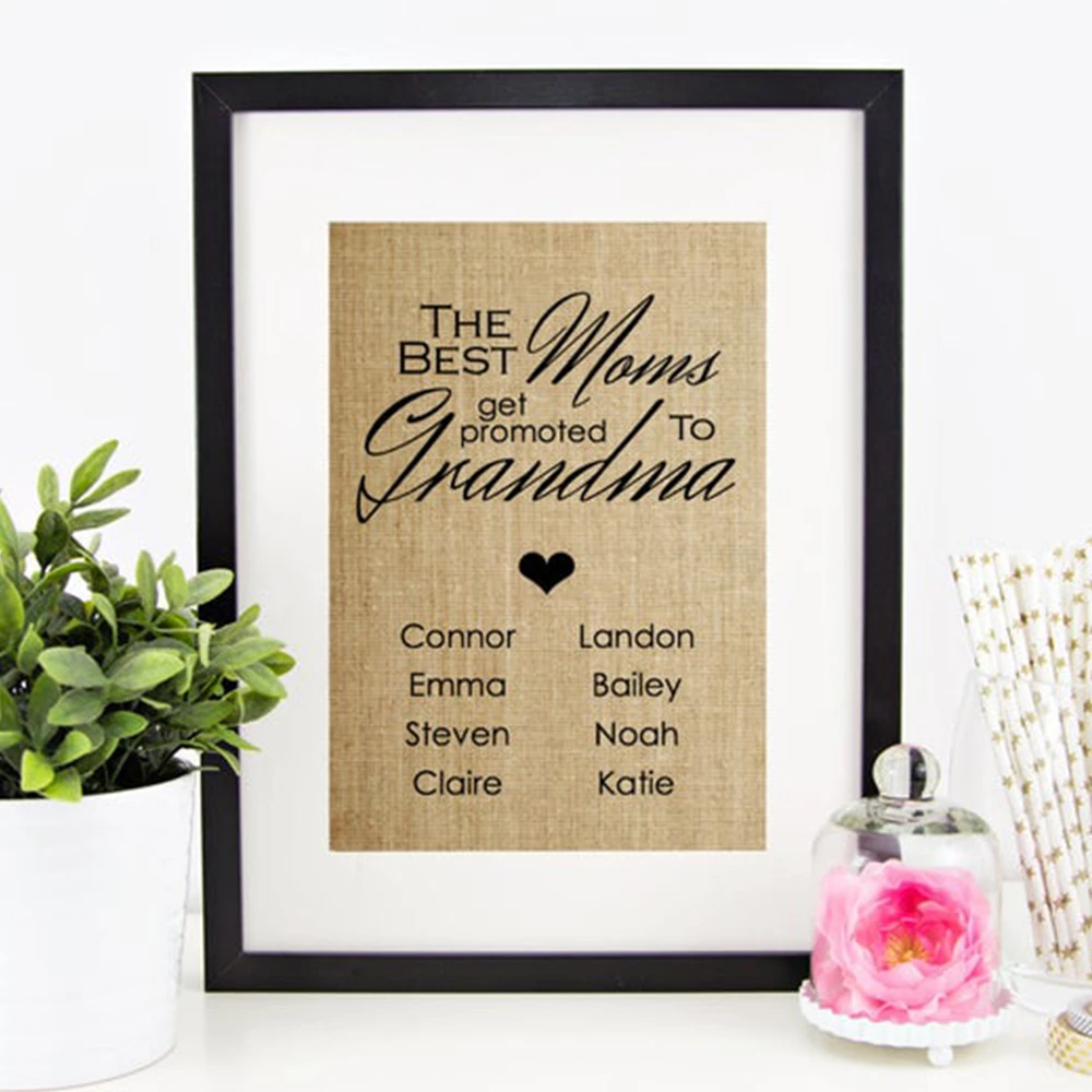 Personalised Grandchildren Print for Grandmother Mother\u2019s Day Gift