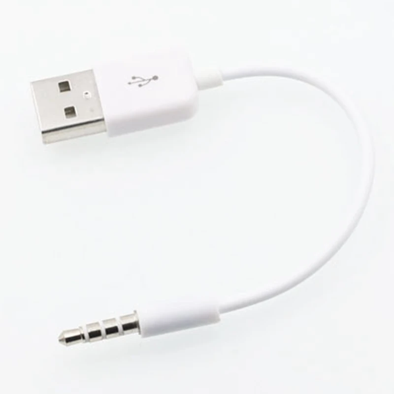 USB короткий, для зарядного устройства для передачи данных кабель белого цвета 3,5 мм адатпера зарядный Шнур для Apple Ipod 3rd 4th 5th 6th 4/5/6 MP3 плеер