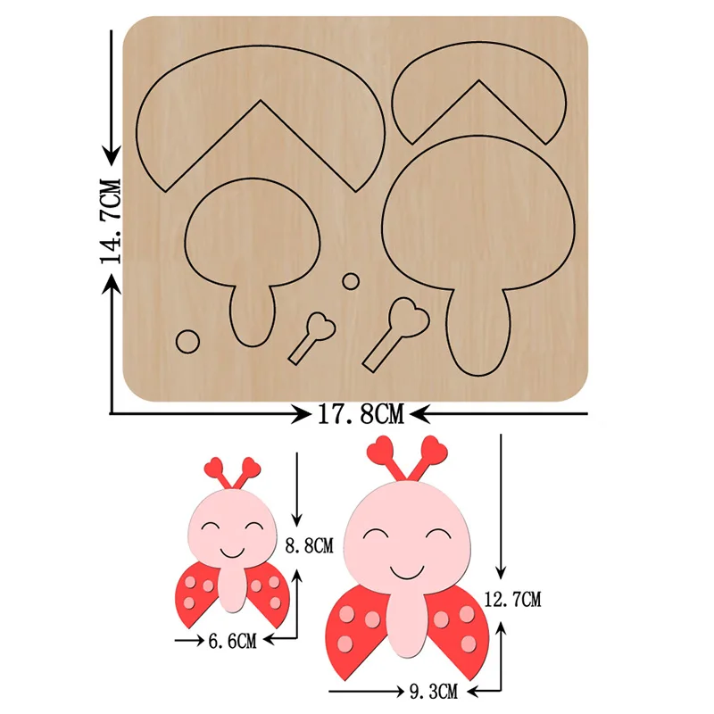 

Smile Bee Animal Ornament Wall pendant cut dies 2021 new die&wooden dies Suitable for common die cutting machines on the market