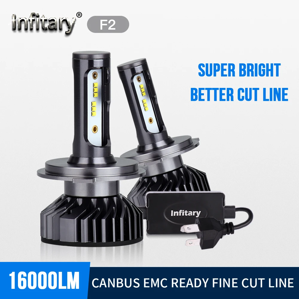 Infitary ZES 1860 чипы Светодиодные Автомобильные фары лампы H4 H7 H1 H3 H11 9005 9006 3000K 4500K 6500K