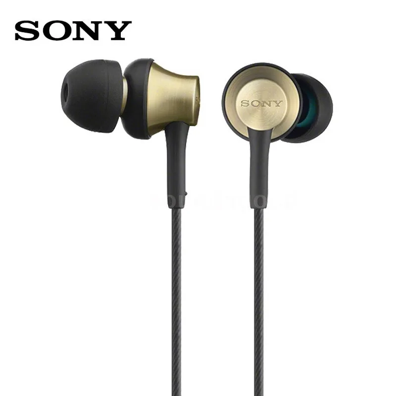 Золотой Оригинальные наушники sony EX650AP металлические наушники-вкладыши с микрофоном для XPERIA 1 10 Plus XZ1 XZ2 XZ3 Premium X XA1 XA2 XZS - Цвет: Золотой