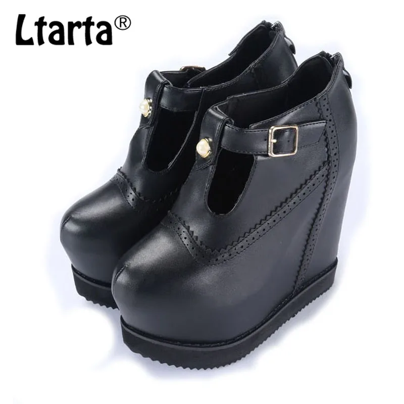 LTARTA/Новинка года; женские пикантные туфли-лодочки на платформе и очень высоком каблуке; пикантные женские ботинки для ночного клуба с ремешком ZYW-018-7
