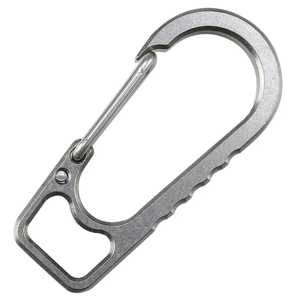 Durable Carabiner Keychain Outdoor Camping Carabiner Spring Buckle Titanium Alloy Keychain Flashlight buckle#1C22