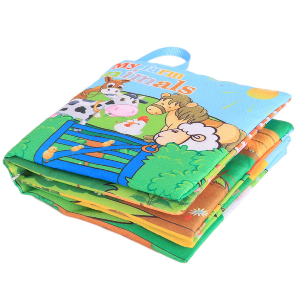 farm animal Детские игрушки 0-12 месяцев, детские погремушки, тканевая книга, познание вокруг Мультитач, многофункциональная веселье и двухцветная кроватка, бампер - Цвет: farm animal