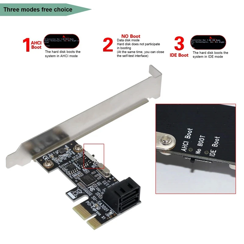 Pci-E в Sata3.0 2 порта Плата расширения Mini Pcie в Sata 3,0 Конвертация интерфейса адаптера для Ssd Boot system Riser контроллер для