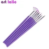 Brosse de manucure violet pour la peinture des ongles, outil de pointillage, ensemble de stylos, 7 pièces ► Photo 1/3