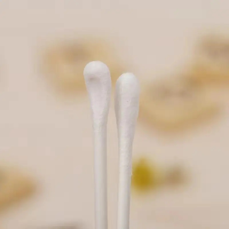 Clean Hygienic 180 Cylindrical Thin Stick Double-Ended Baby Paper Reel's Bamboo Cotton Swabs Buds