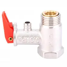 1 шт. G1/2in Электрический магнитный клапан, предохранительный клапан, водонагреватель, контроль давления, латунь, никелированный 0.9MPa