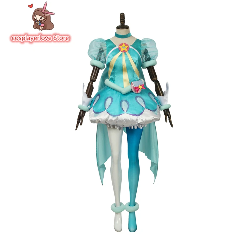 Звездный мерцающий Precure симпатичный милый Hagoromo Lala Cure молочный Карнавальный костюм для Хэллоуина Рождественский Костюм