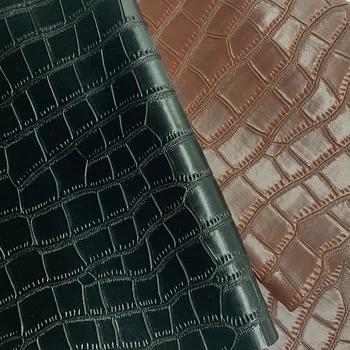

Good Black/Coffee Imitate Crocodile Faux PU Leather Fabric Bumpy Shape Artificial Leather Sewing Diy Bag material DIY Shoes