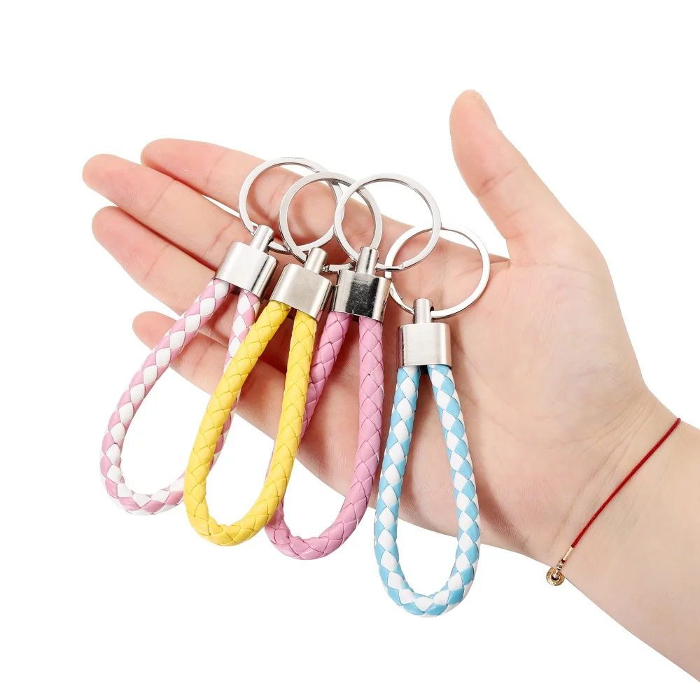 10 Stuks Gevlochten Sleutelhanger Voor Auto, Asudaro Gevlochten Pu Lederen Sleutelhanger Multifunctionele Valbescherming Sleutelhanger Creatieve Auto Sleutelhanger Hanger Auto Anti-Verloren Sleutelhanger Hanger