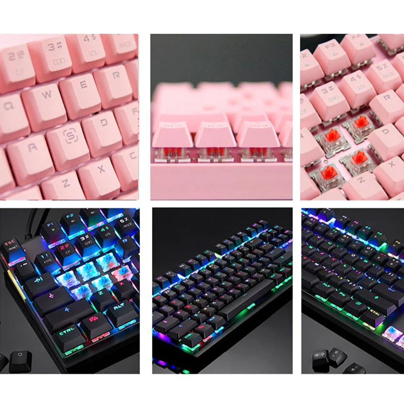 2020 Original Motospeed CK82 RGB Gaming Mechanical Keyboard LED Backlight USB Wired laser Ergonomics Keyboard For computer gamer