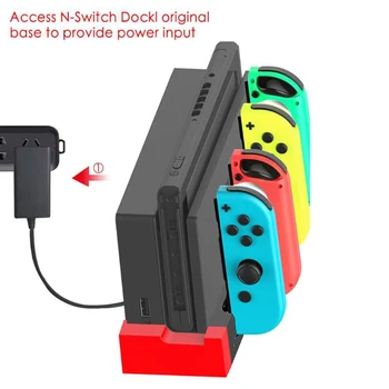 

4-Slot Portable Controller Charger Charging Dock Stand Station Holder For Nintendo Switch Joy-Con Game Console Charging Stand