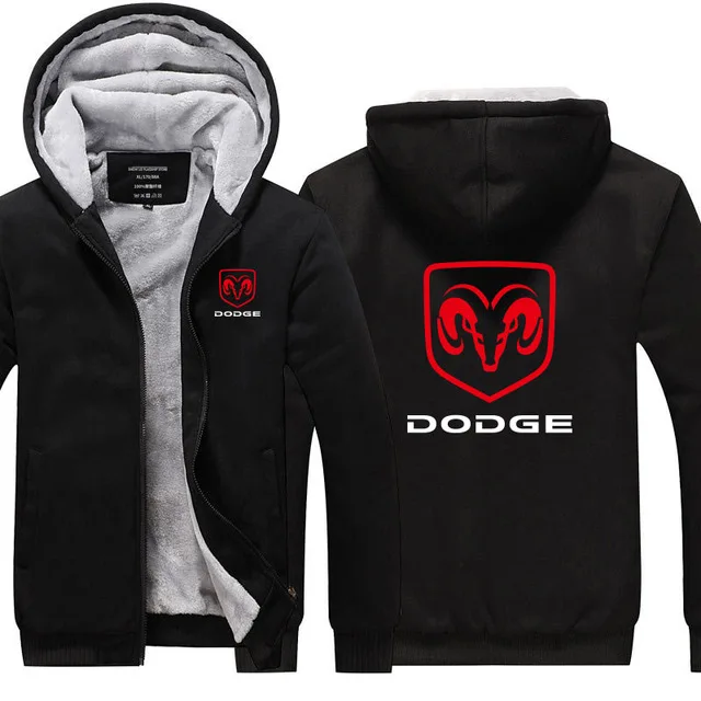 Зимние Повседневные мужские толстовки Dodge с длинным рукавом, мужские толстовки на молнии, утепленные модные толстовки, пальто